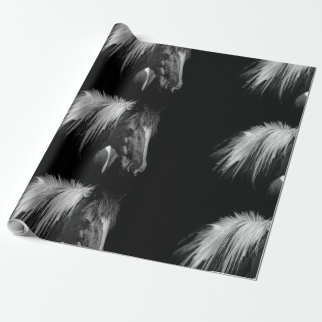 Horse Head Wrapping Paper (Unrolled)