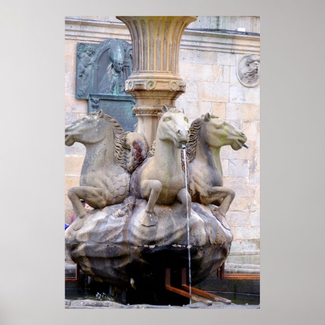 Horse Headed Fountain, Spain Poster (Front)