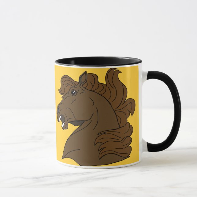 horse heads ceramic mug (Right)