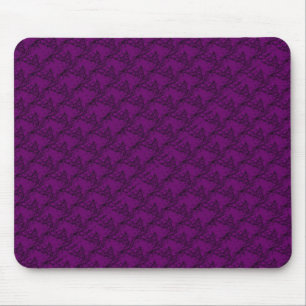 Horse Heads in red violet artdeco Mouse Pad