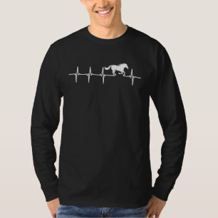 Horse   Heart EKG Heartbeat Pulseline Cardiology T-Shirt