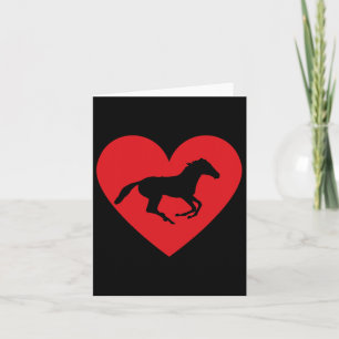 Horse Heart Horseback Equestrian Riding Teen Girls Card