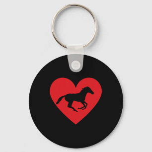 Horse Heart Horseback Equestrian Riding Teen Girls Key Ring