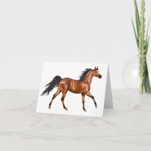 Horse Hello, Love, Thinking of You, Thanks Card (Front)