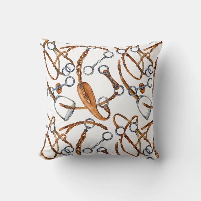 Horse home decor equestrian cushion (Front)