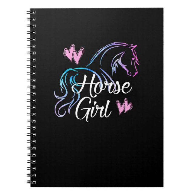 Horse HORSE GIRL Love Horseback Riding rider Notebook (Front)