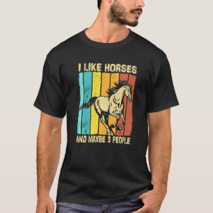Horse Horse Men Women Boys Girls Introvert T-Shirt
