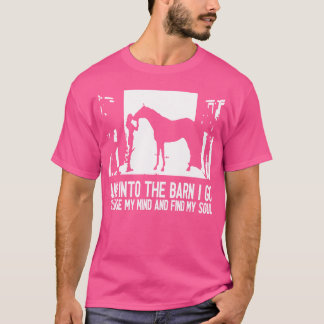 Horse Horse With Girl retro T-Shirt