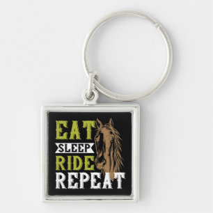 Horse Horseback Riding Equestrian Western Farm Key Ring