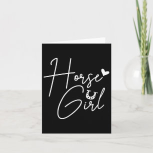Horse Horseback Riding Girl Card