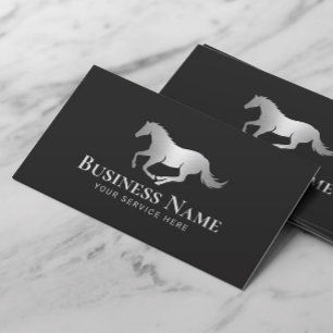 Horse Horseback Riding Instructor Modern Equine Business Card