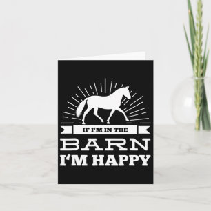 Horse Horses Horseback Riding In The Barn Card