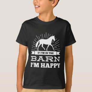 Horse Horses Horseback Riding In The Barn T-Shirt