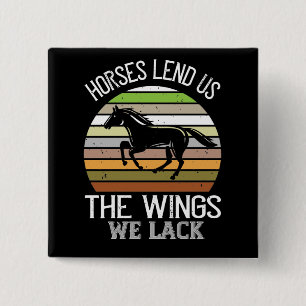 Horse - Horses Lend Us The Wings We Lack 15 Cm Square Badge