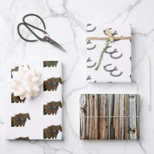 Horse Horseshoes Barn Collection Wrapping Paper