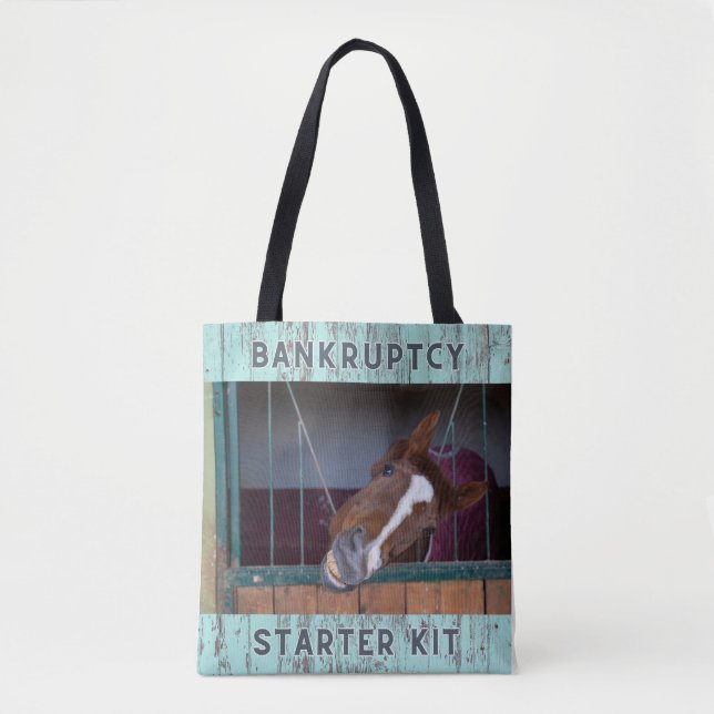 Horse Humour: Bankruptcy Starter Kit Tote Bag (Front)