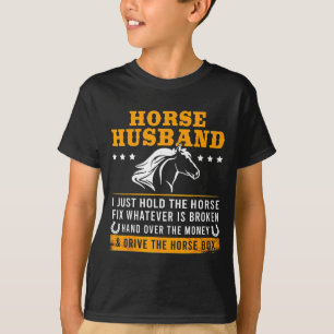 Horse Husband Drive Horse Box Design T-Shirt