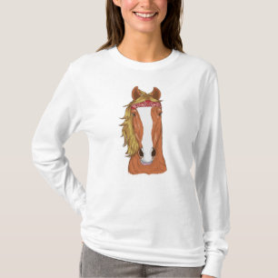 Horse Illustration Equestrian Lover Novelty T-Shirt