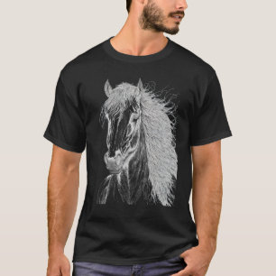 Horse illustration Gift for Horseback Riding Horse T-Shirt