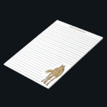 Horse Illustration Lined Stationery Writing Paper Notepad<br><div class="desc">This lined notepad is perfect for writing letters. It features an illustration of a light brown or light sorrel coloured horse. The stationery or writing paper has light grey coloured lines and is ready to be personalised with your name at the top in matching grey lettering.</div>
