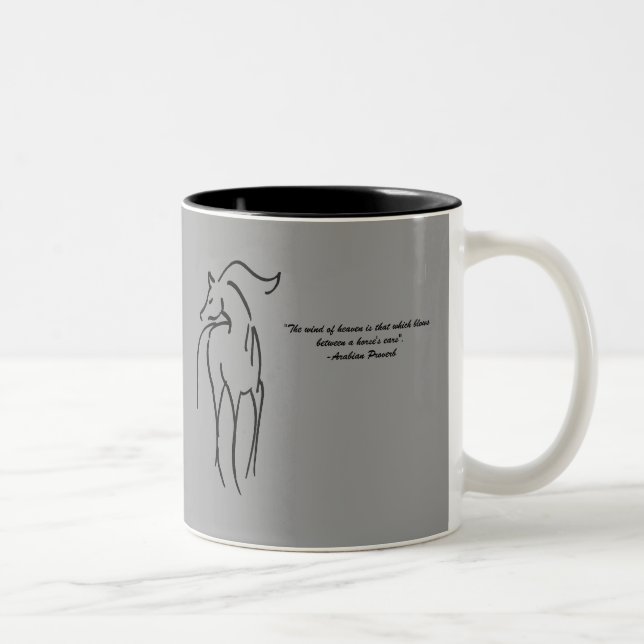 Horse Illustration Mug - Arabian Quote (Right)