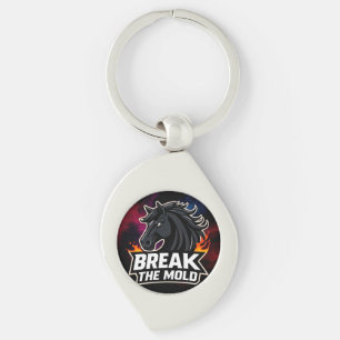 Horse Illustration with Motivational Text Key Ring