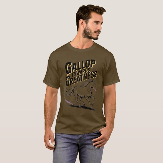 Horse Illustration with Typography T-Shirt (Front Full)