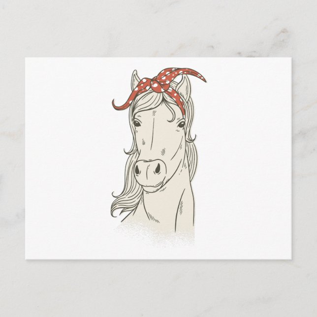 Horse in a Bandanna Postcard (Front)