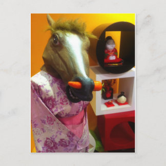 Horse In A Kimono Postcard