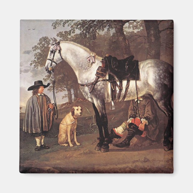 Horse in a Landscape Aelbert Cuyp   Magnet (Front)