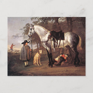 Horse in a Landscape Aelbert Cuyp Postcard