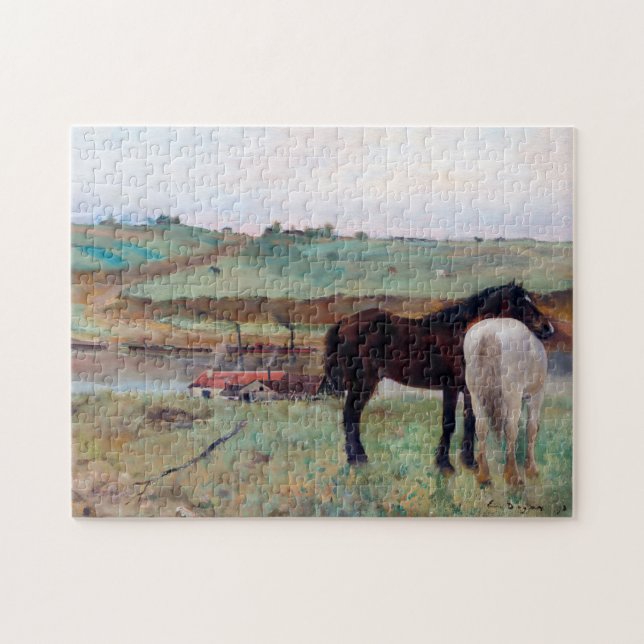 Horse in a Meadow, Edgar Degas Jigsaw Puzzle (Horizontal)