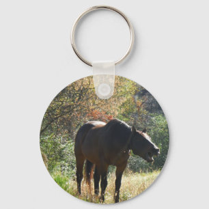 Horse in Autumn Key Ring