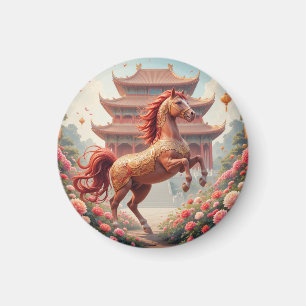 Horse in china year  magnet