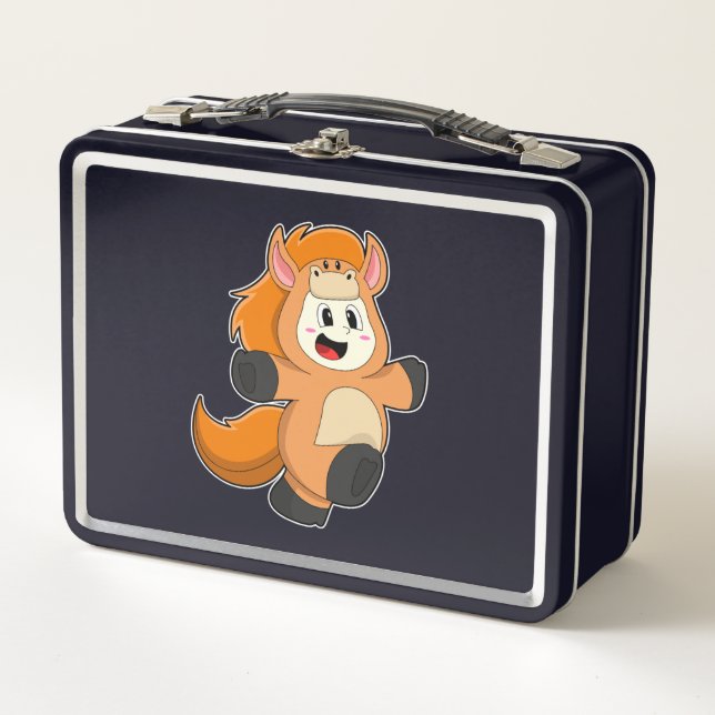 Horse in Costume Metal Lunch Box (Front)