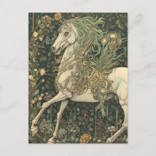 Horse in Flowers Postcard