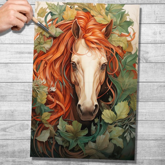 Horse In Foliage 1 Decoupage Paper (Creator Uploaded)