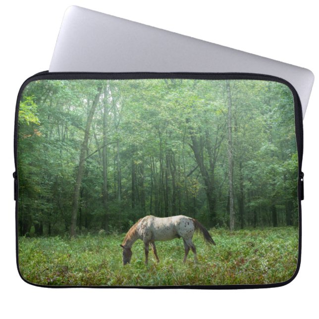 Horse in Meadow Laptop Sleeve (Front)