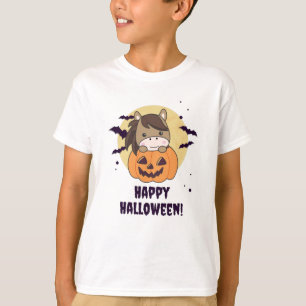 Horse In Pumpkin Sweet Horses Happy Halloween T-Shirt