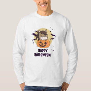 Horse In Pumpkin Sweet Horses Happy Halloween T-Shirt
