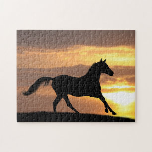 Horse In Sunset Jigsaw Puzzle
