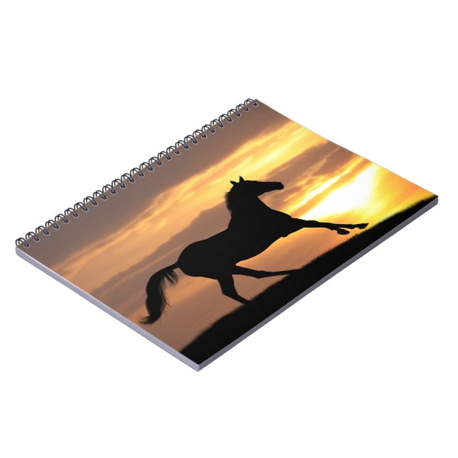 Horse In Sunset Notebook (Left Side)