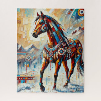 Horse in the Snow 500 Piece Puzzle