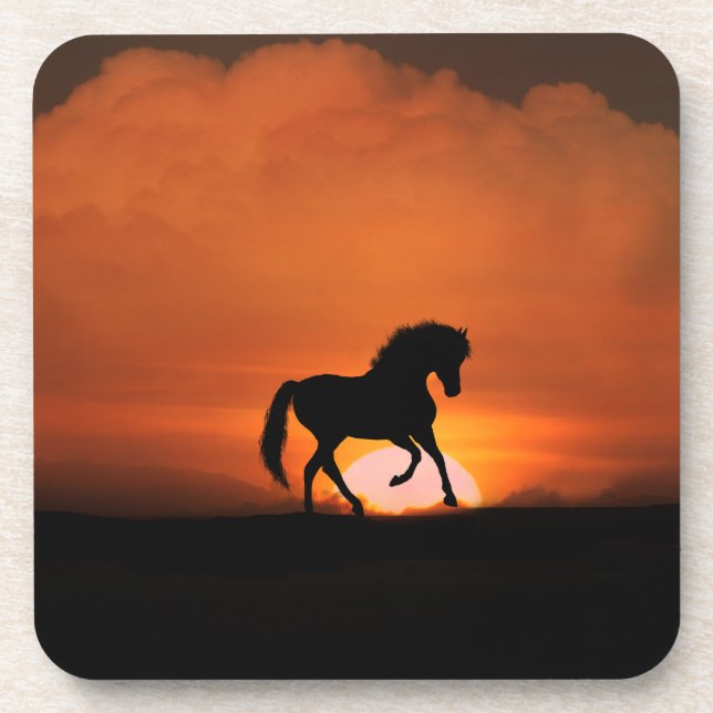 Horse in the Sunset Coasters (Front)