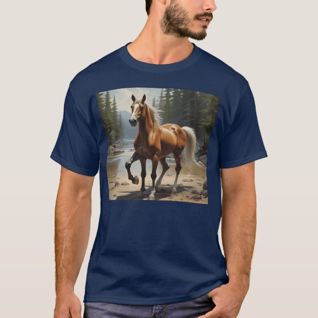horse in wildlife funny T-Shirt (Front)