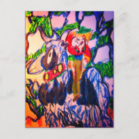 Horse in winter  jigsaw puzzle photo block metal p