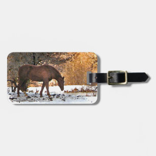 Horse in Winter Luggage Tag