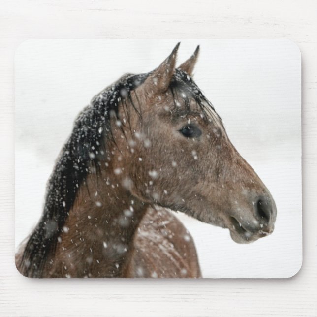 Horse in Winter Mouse Pad (Front)