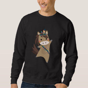 Horse Indian Indian Jewellery Feathers Carnival Sweatshirt
