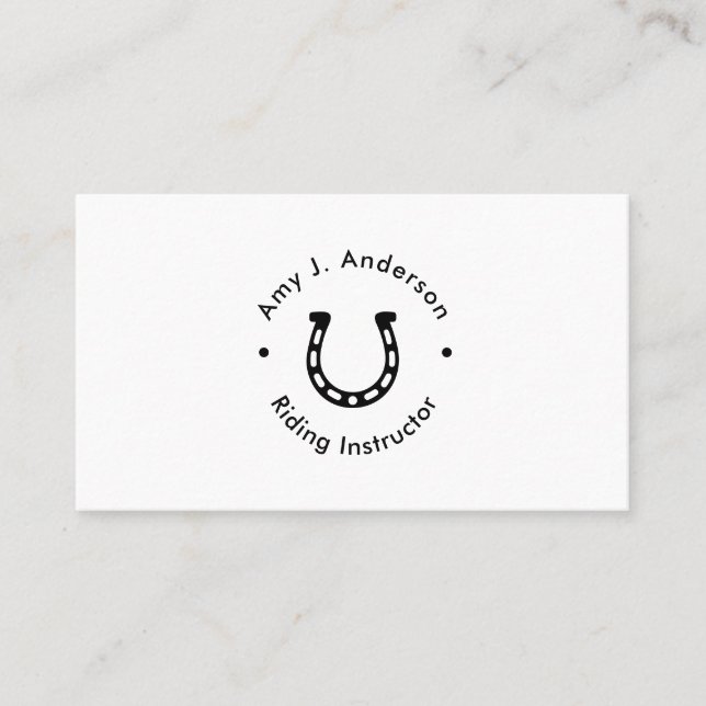 Horse Instructor Business Card (Front)